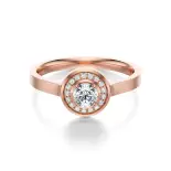 Pierścionek z różowego złota z diamentami AJPZ_108